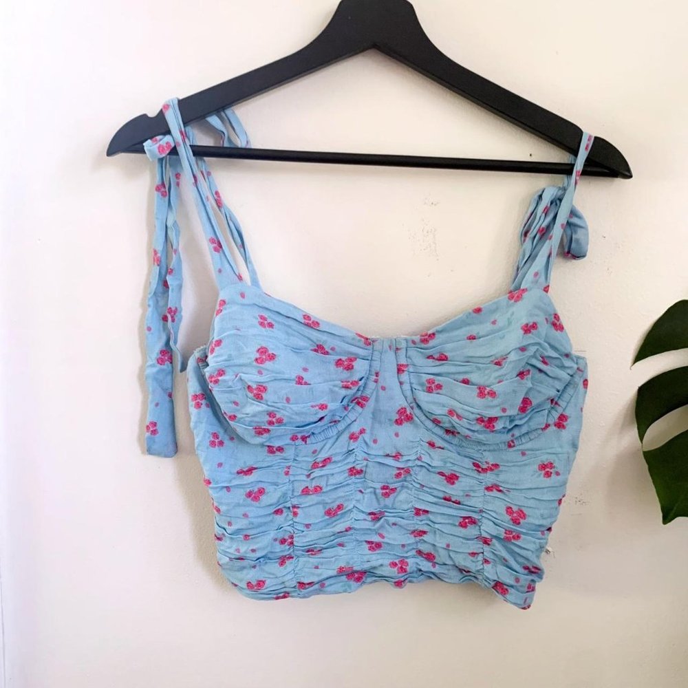 Glassons Floral Corset Crop Top